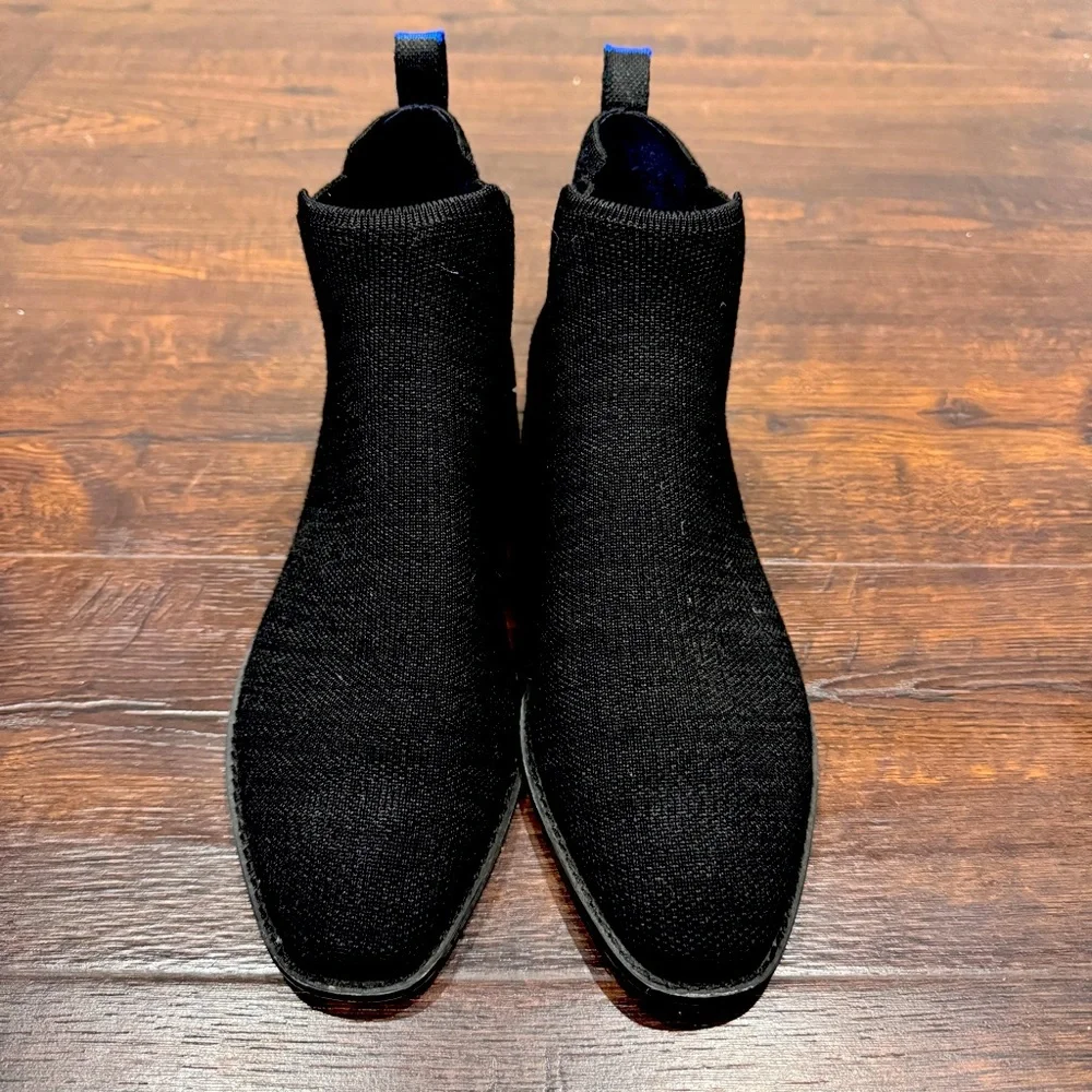 ROTHY'S Merino Wool Black Slip-On Chelsea Ankle Booties Women's SZ 8 - Picture 3 of 6